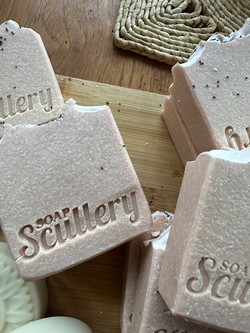 Handmade Soap - Patchouli & French Pink Clay Salt Bar